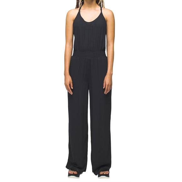 NEW PRANA BLACK FERNIE WIDE LEG JUMPSUIT COVER UP 2066751 SIZE MEDIUM - Picture 1 of 7